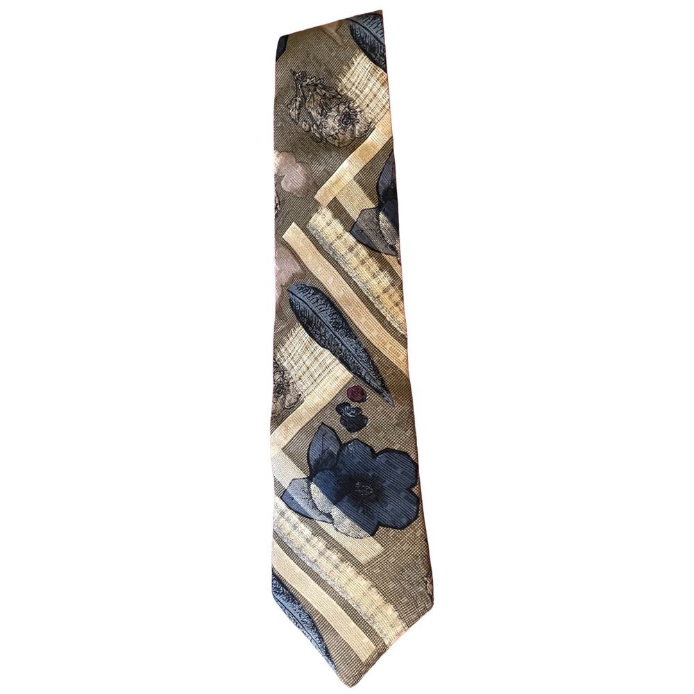 Mens Tan Silk JT Beckett Tie